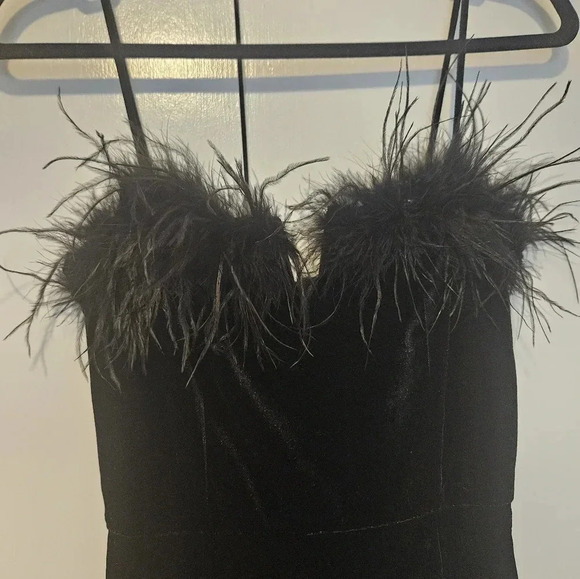 Superdown Erica Mini Feather Dress NWT Size Small - Picture 5 of 8
